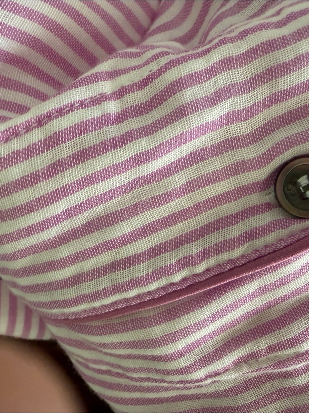 UGG Pink White Striped Pajama Set Button Down Short Sleeve Sleepwear NWT Size L - Picture 11 of 12